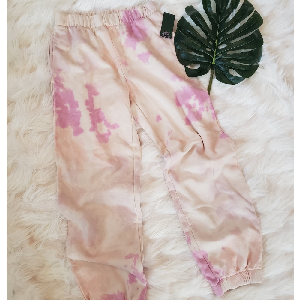 Tie Dye Sweatpants Joggers Pink and Purple
